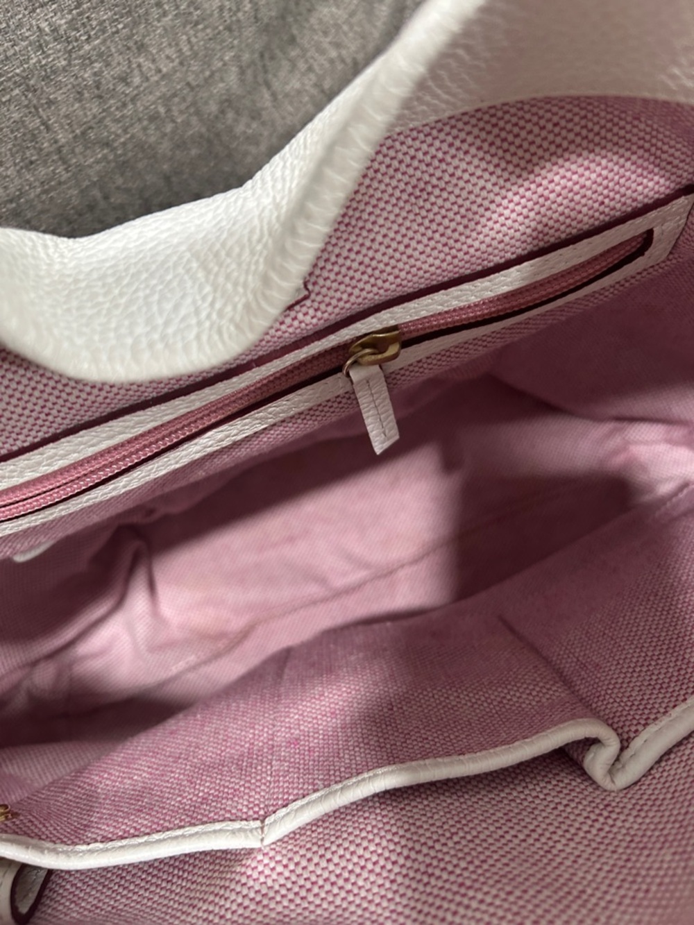 Dooney & Bourke White Pebbled Leather Shoulder Hobo with Gold-Tone Accent, - Picture 11 of 12